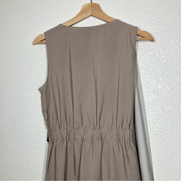 Simply Vera Vera Wang Dress Small Sleeveless Metallic 2 Tone Wrap Flowy belt - Picture 11 of 15